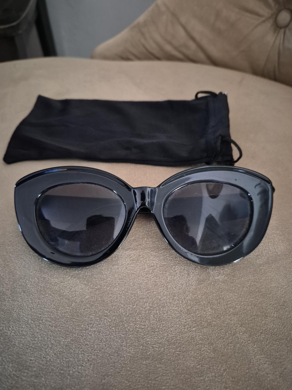 Black Oversized Cat Eye Sunglasses - Women Accessories